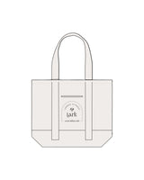 The Contrast Tote Bag - Natural / Natural - Pure Movement LARK - Center - Printed - Black