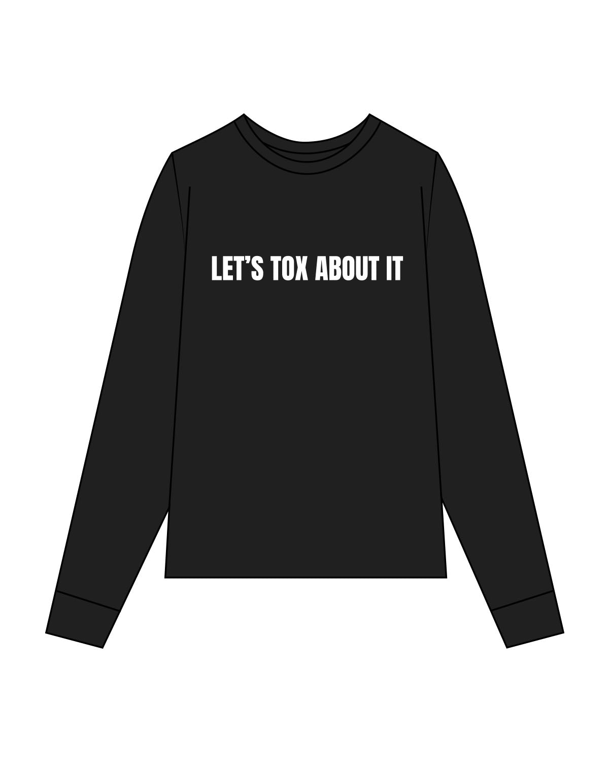 The Womens Long Sleeve - Black - HTB Aesthetics - Chest Center - White