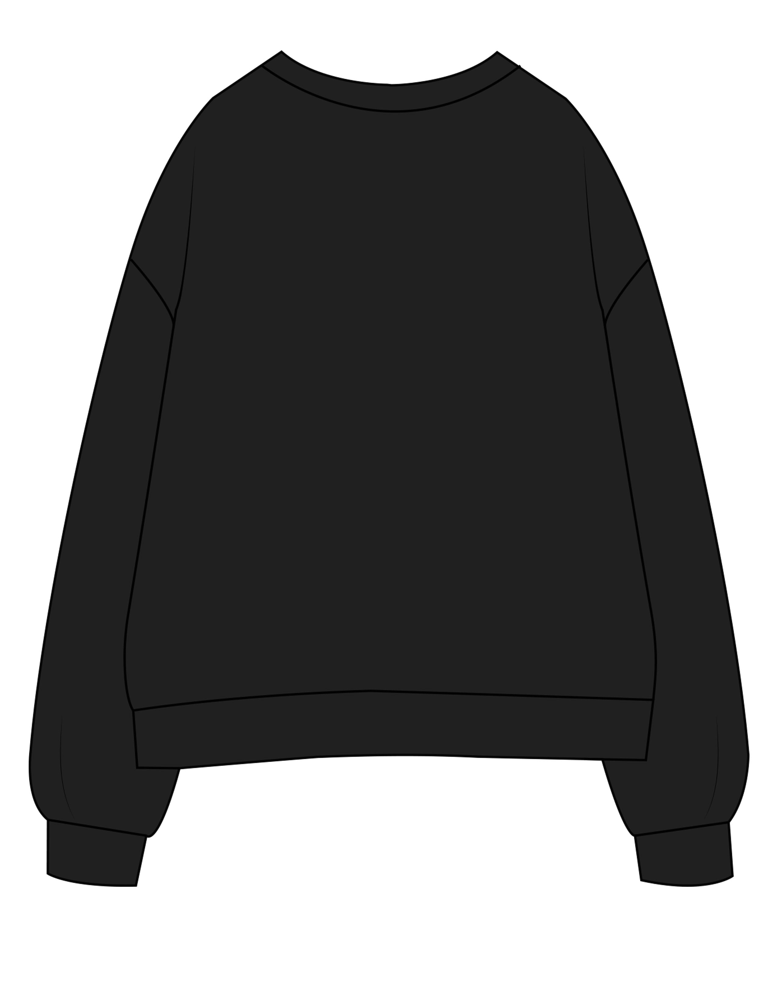 The Womens Crewneck - Black - Polish Dentistry - Left Chest Stacked - Embroidered - Full Color