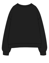 The Womens Crewneck - Black - Polish Dentistry - Left Chest Stacked - Embroidered - Full Color