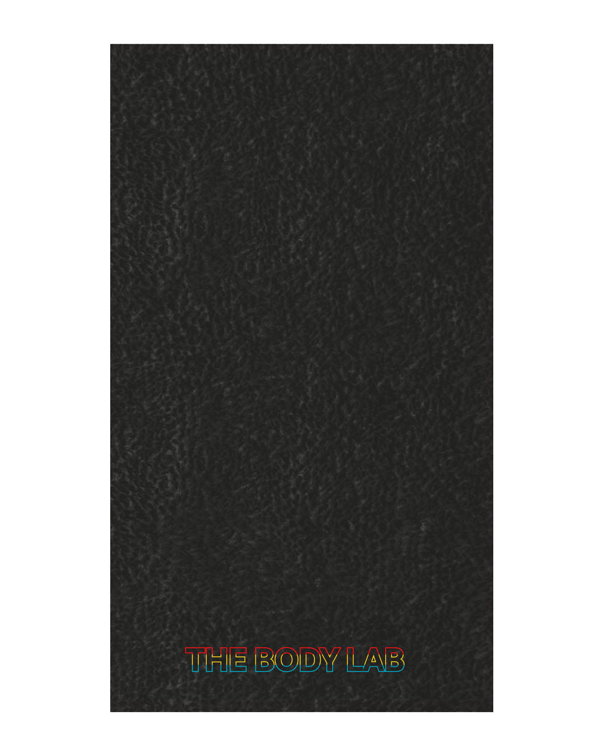 The Gym Towel - Black - Body Lab - Front Bottom - Full Color - The Gym Towel Bag - Black - Center Body - White