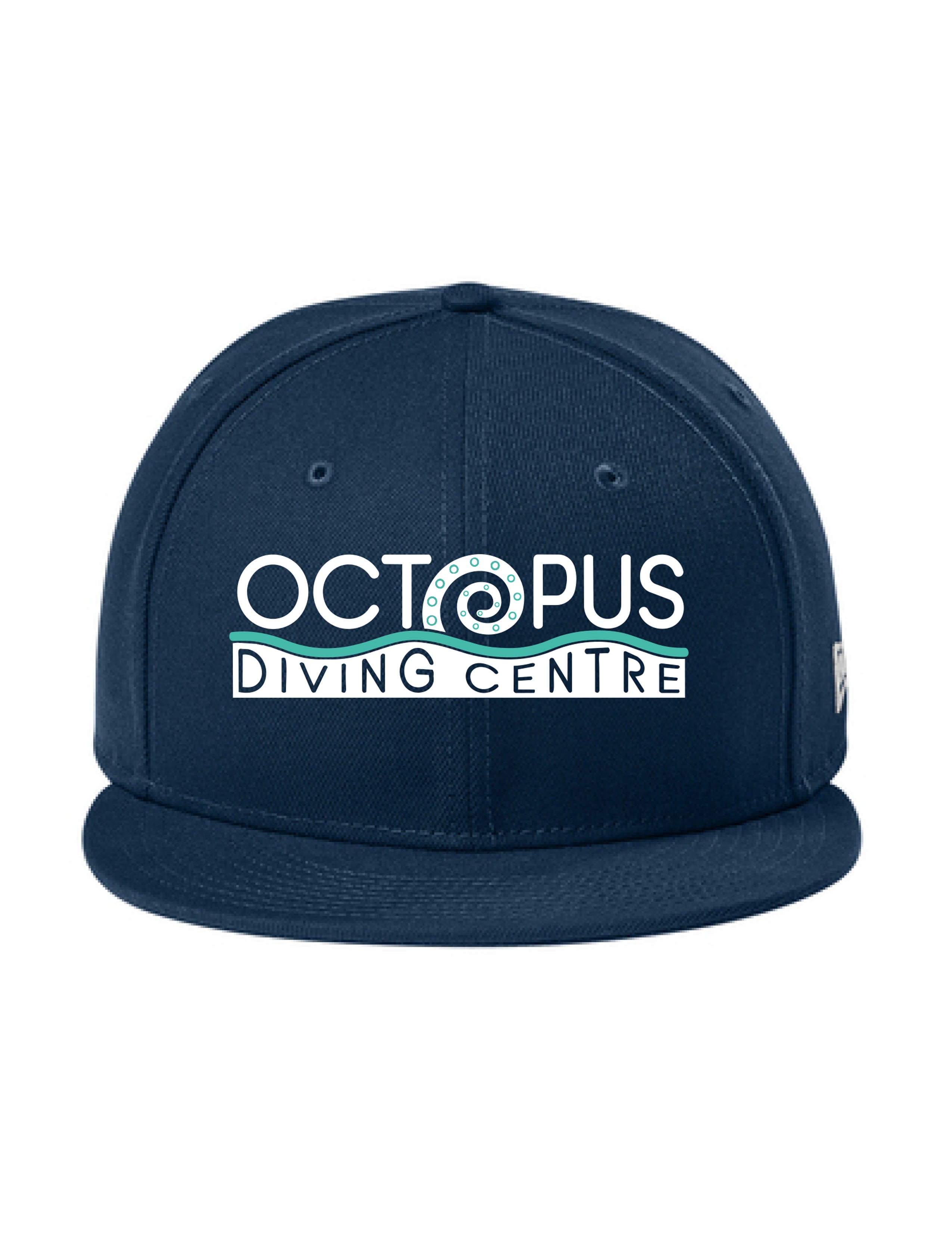 The New Era Snapback - Blue - Octopus Diving Centre - Center Crown Stacked - Embroidered - Full Color