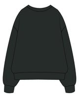 The Mens Heavyweight Crewneck - Pine Green - Heat Bootcamp - Chest Stacked - Printed - White