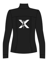 The Womens Zip Jacket - Black - Movement Pilates Buffalo - Left Chest Stacked & Center Back - Printed - White