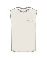 The Muscle Tank - Off White - Onyx Fit - Left Chest Stacked - Tone on Tone