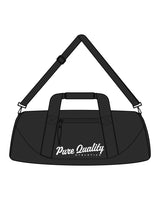 The Gym Duffel - Black - PURE QUALITY - Center - Embroidered White