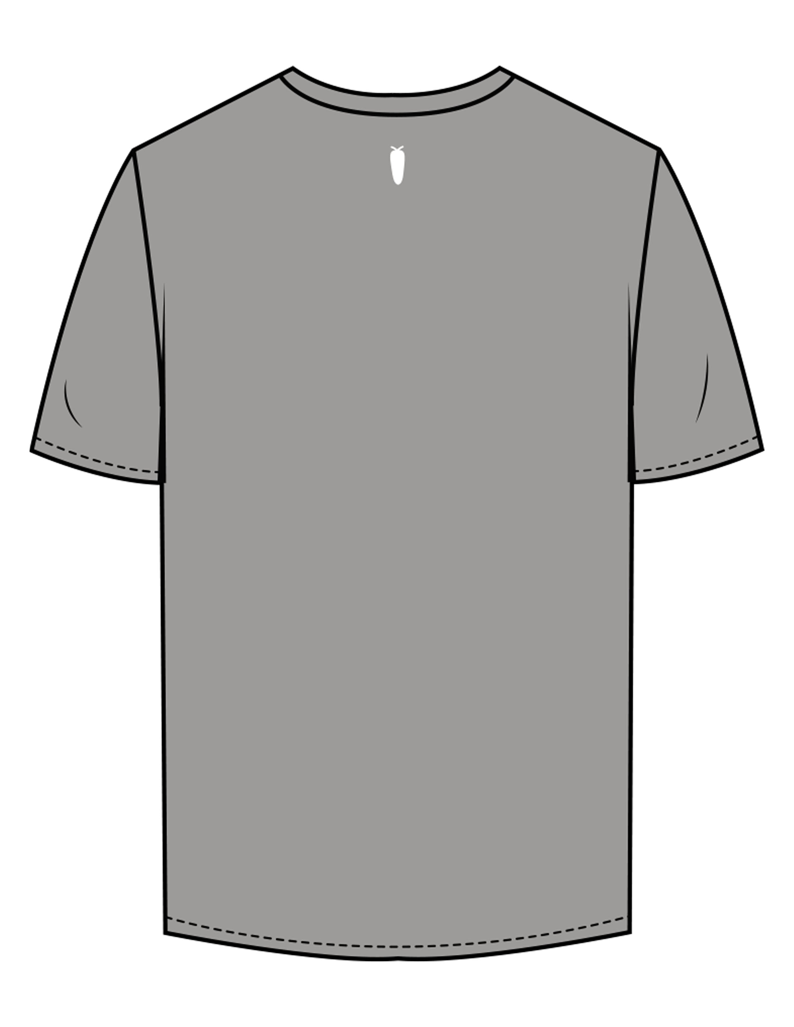 The Mens Tee - Granite - BlueCarrot - Center Chest & Back Neckline - Printed - White