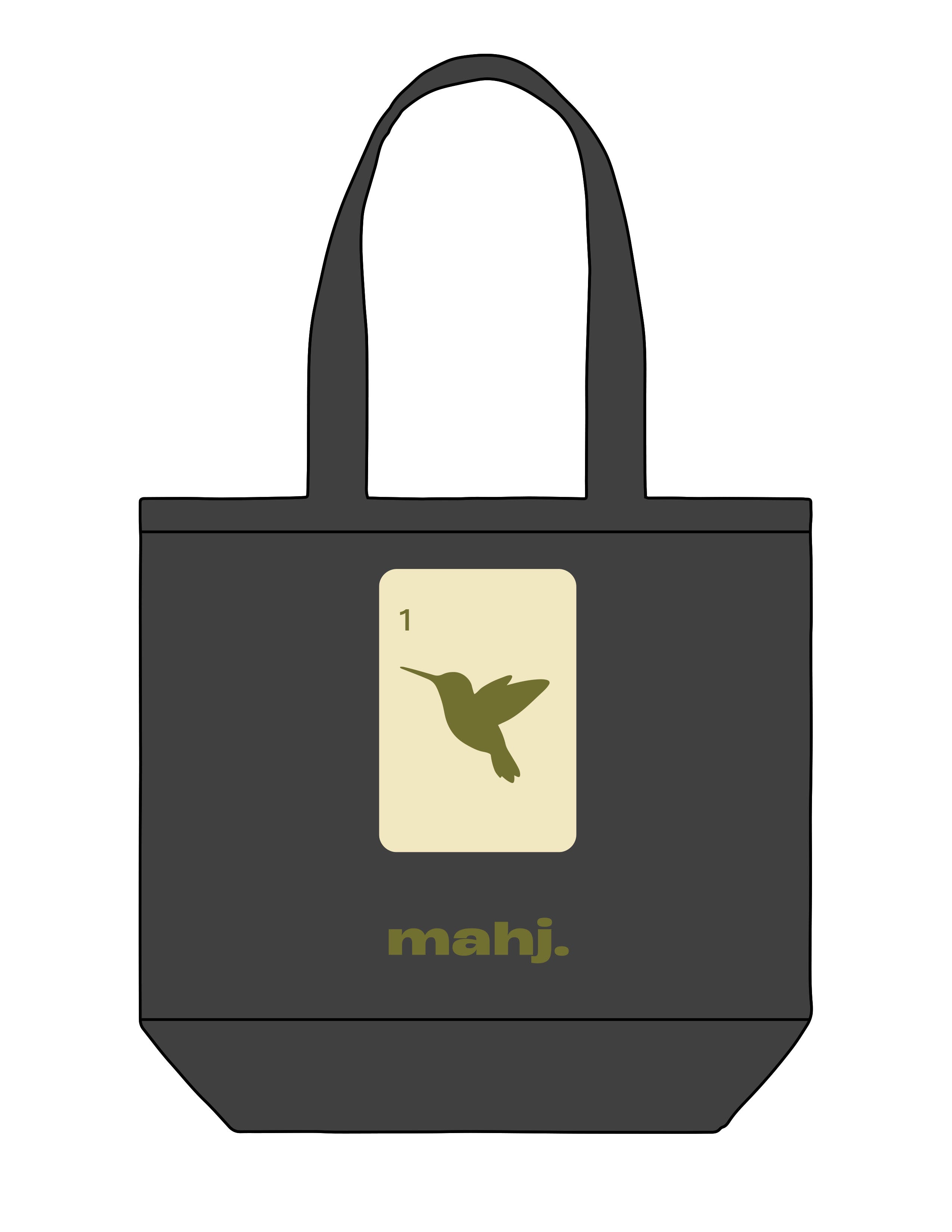 The Promo Tote Bag - Charcoal - Barnes. The Label - Center Body - Printed - Full Color