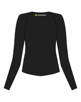 The Womens Sporty Long Sleeve - Black - SWEATDREAMS - Center Chest & Back Neckline "OCEANSIDE" - Printed - White