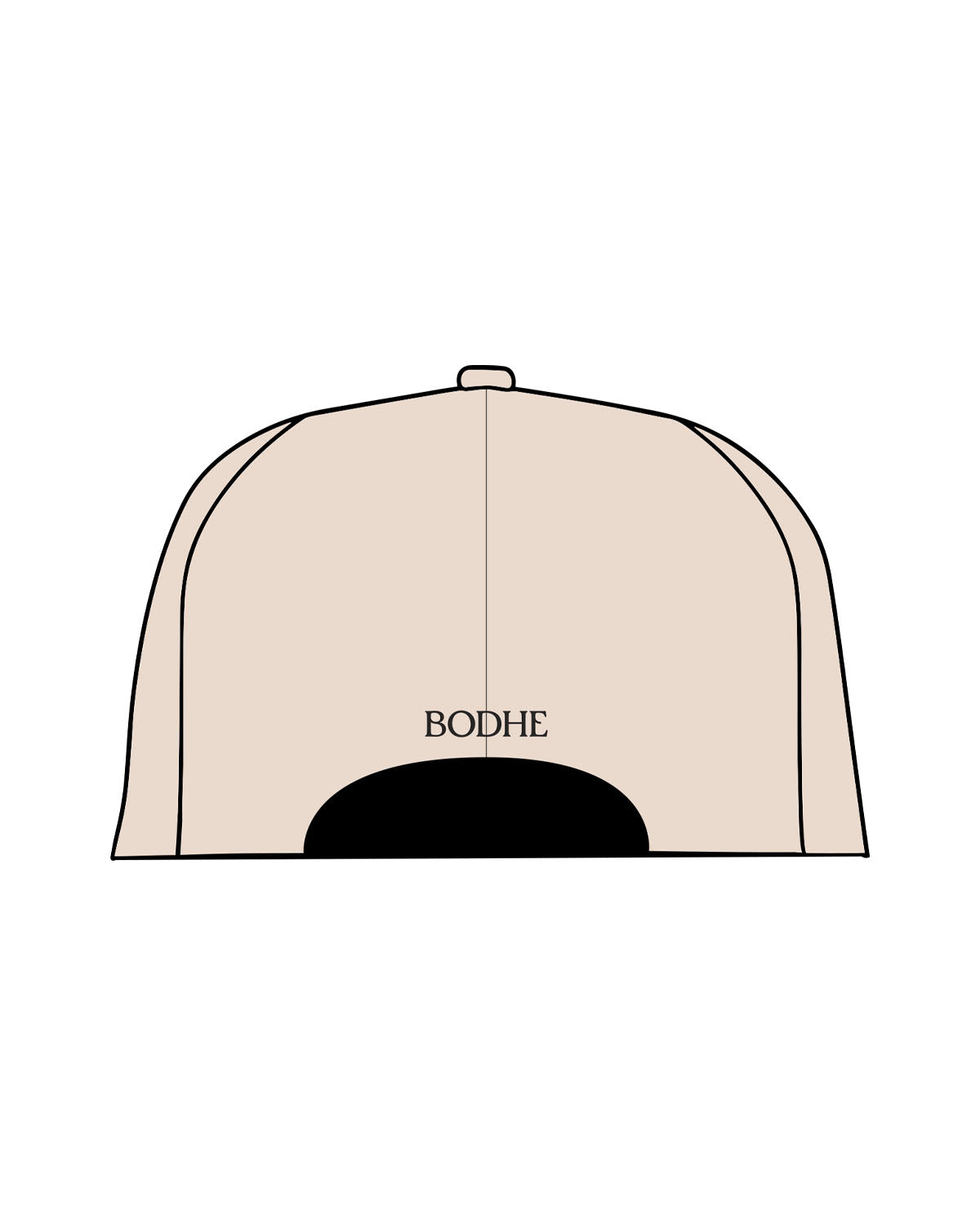 The Dad Hat - Stone - Bodhe - Center Crown & Center Back - Embroidered - Black