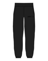 The Womens Sweatpants - Black - Co-Op Pilates - Left Leg Pocket - Embroidered - Tone on Tone