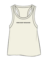 The Crop Tank - Butter - Mind Body - Center Chest Stacked & Back Center - Full Color