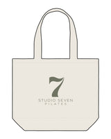 The Zipper Tote Bag - Natural - STUDIO 7 - Center Stacked - Green