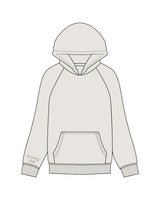 The Womens Hoodie - Bone - B Long Pilates - Front Right Cuff Stacked - Embroidered - Brown