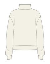 The Mens 1/4 Zip - Off White - BCFD - Left Chest Stacked - Printed - Black