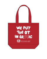 The Tote Bag - Red - Institute 4 Sex & Occupational - Full Center Stacked - White