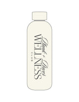 The Water Bottle - Off White - Plank + Power - Center Body Vertical Stacked - Printed - Charcoal