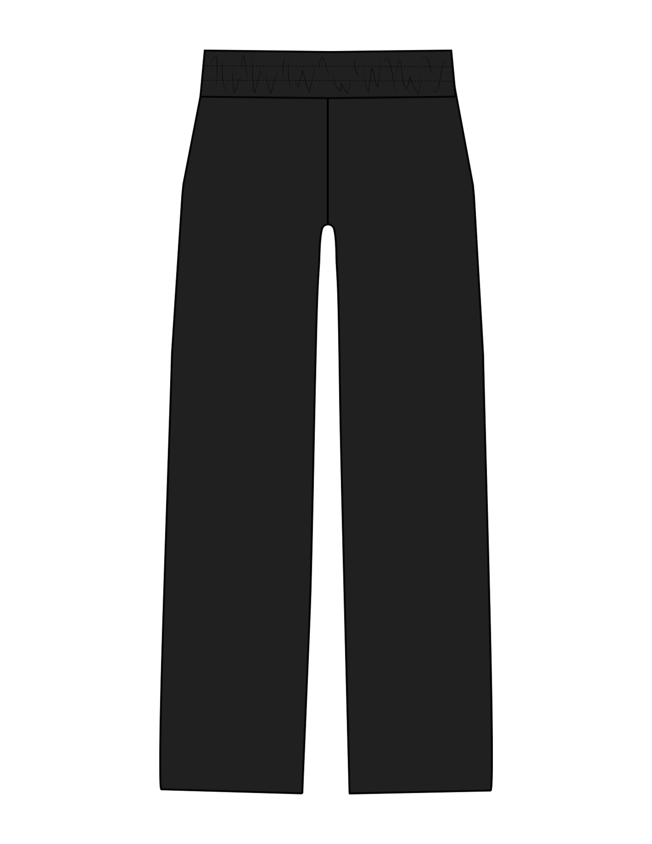 The Straight Leg Sweatpant - Black - Forma Haus - Left Leg Stacked - Embroidered - Full Color