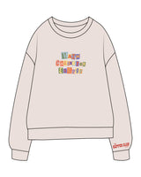 The Midweight Unisex Crewneck - Washed Ivory - The Supper Club - Left Arm & Center Chest - Full Color