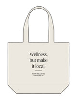 The Tote Bag - Natural - Four Wellness - Body Stacked "WELLNESS" - Printed - Full Color