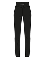 The Basic Legging - Black - OCWC - Back Waistline "OASIS" - Printed - White