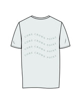 The Womens Tee - Seafoam - Core Crown Point - Left Chest & Back Wavy Stacked - Printed - Sage