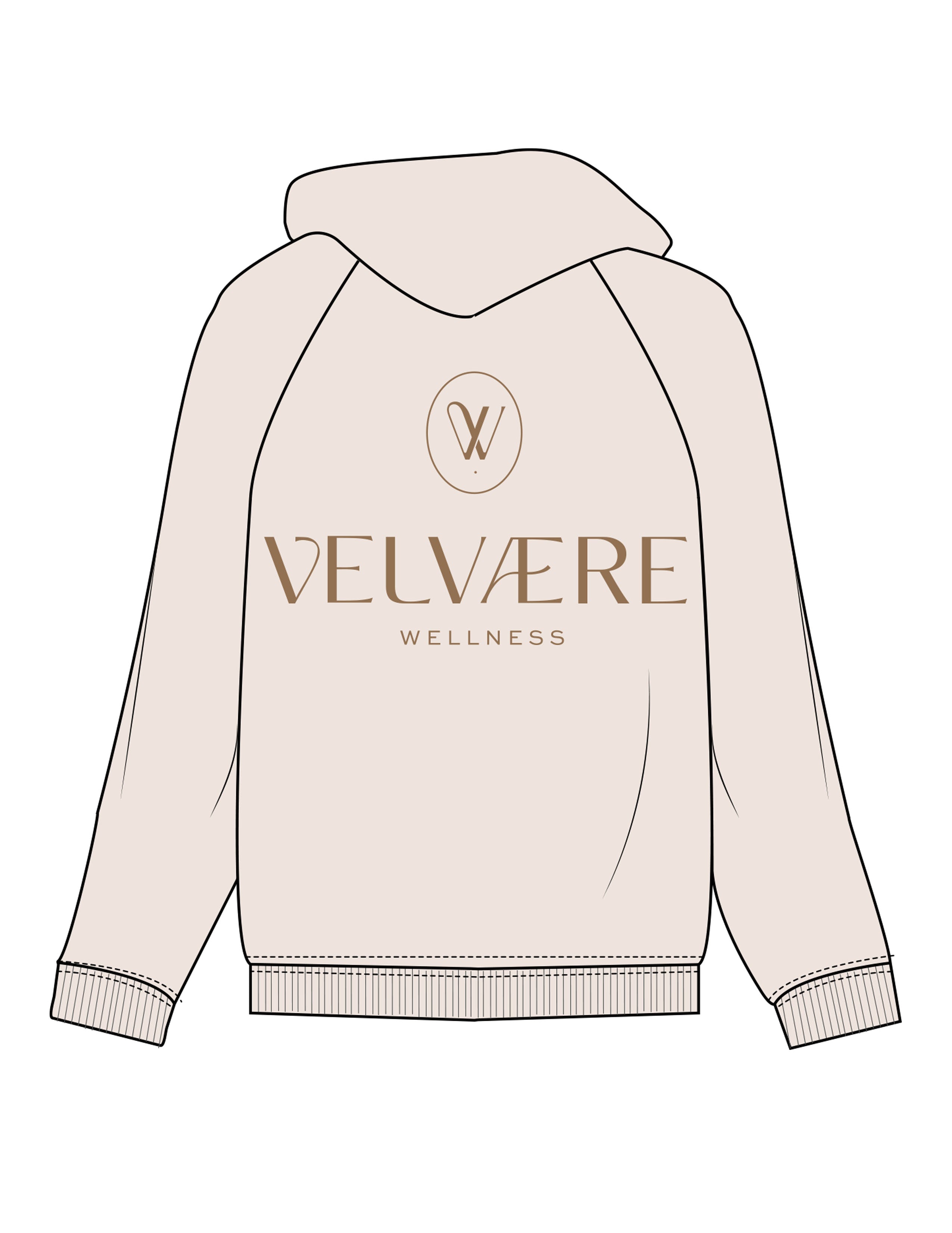 The Recycled Unisex Zip Hoodie - Polar - Velvaere - Left Chest & Back Stacked - Printed - Brown