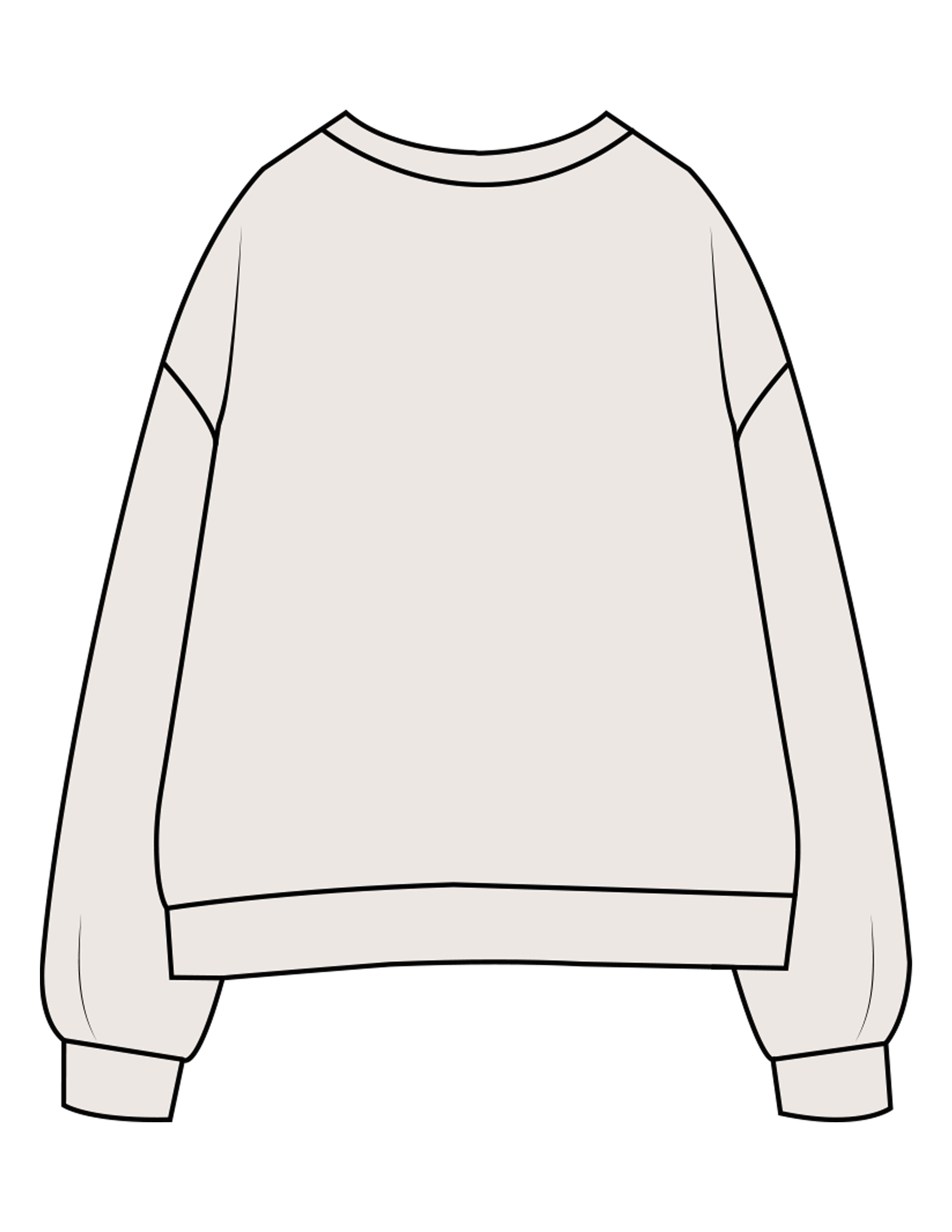 The Womens Crewneck - Bone - Sōle - Front Neckline - Embroidered - Charcoal