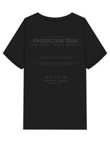 The Womens Heavyweight Tee - Black - Daybreak Church - Back Stacked - Printed - Dark Gray