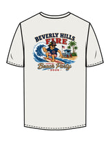 The Mens Tee - Off White - Beach Party 2026 - Left Chest & Back Image - Printed - Full Color