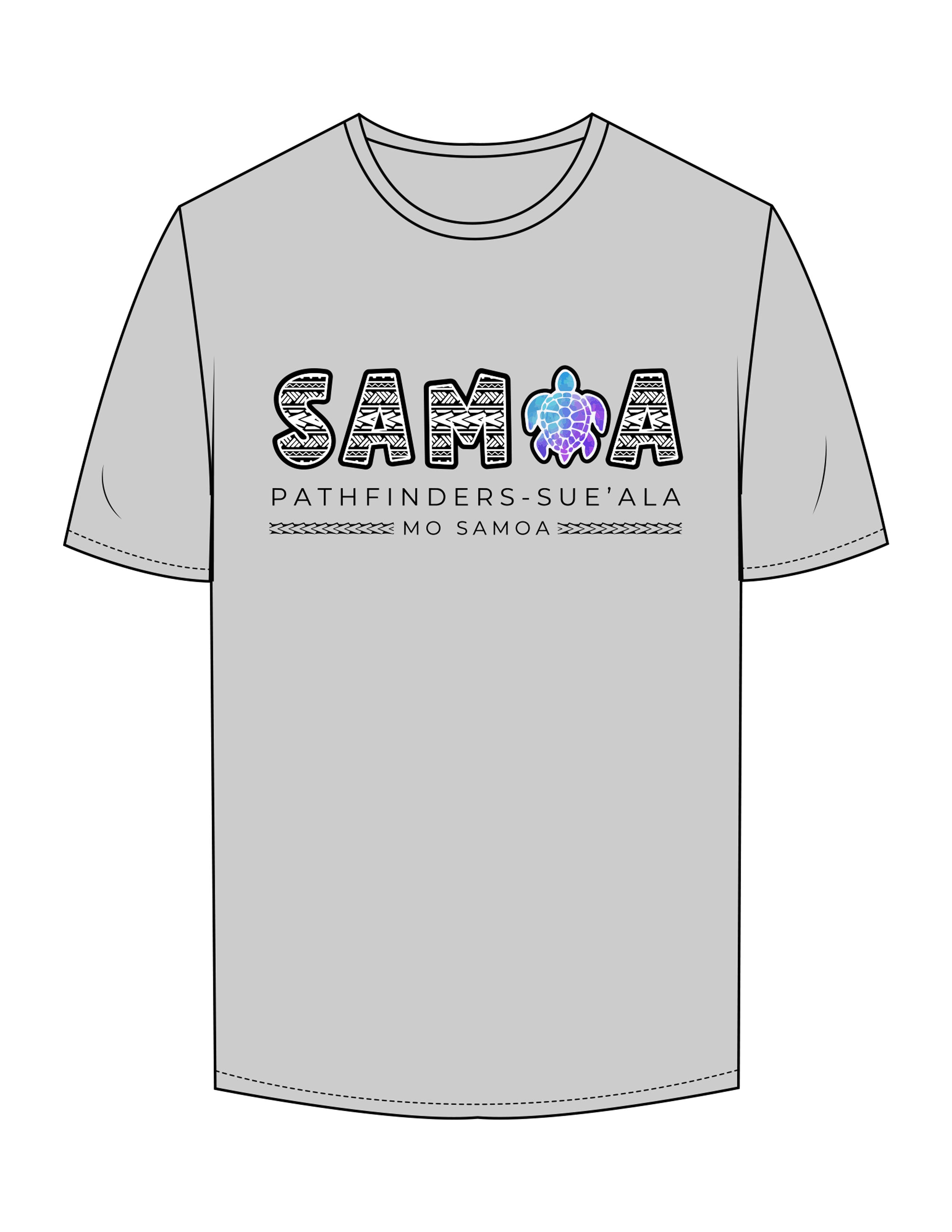 The Mens Tee - Heather - Kava Cup - Center Chest Stacked "TURTLE" - Printed - Full Color
