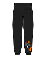 The Womens Sweatpants - Black - SZN8 - Left Leg Text & Bottom Right Icon - Full Color