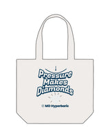 The Tote Bag - Natural - MD Hyperbaric - Center Body Stacked "DIAMONDS" - Printed - Full Color