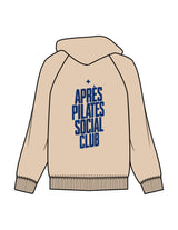 The Half Zip Hoodie - Nude - LA FORME PILATES - Left Sleeve - Embroidered - Full Back - Printed - Navy