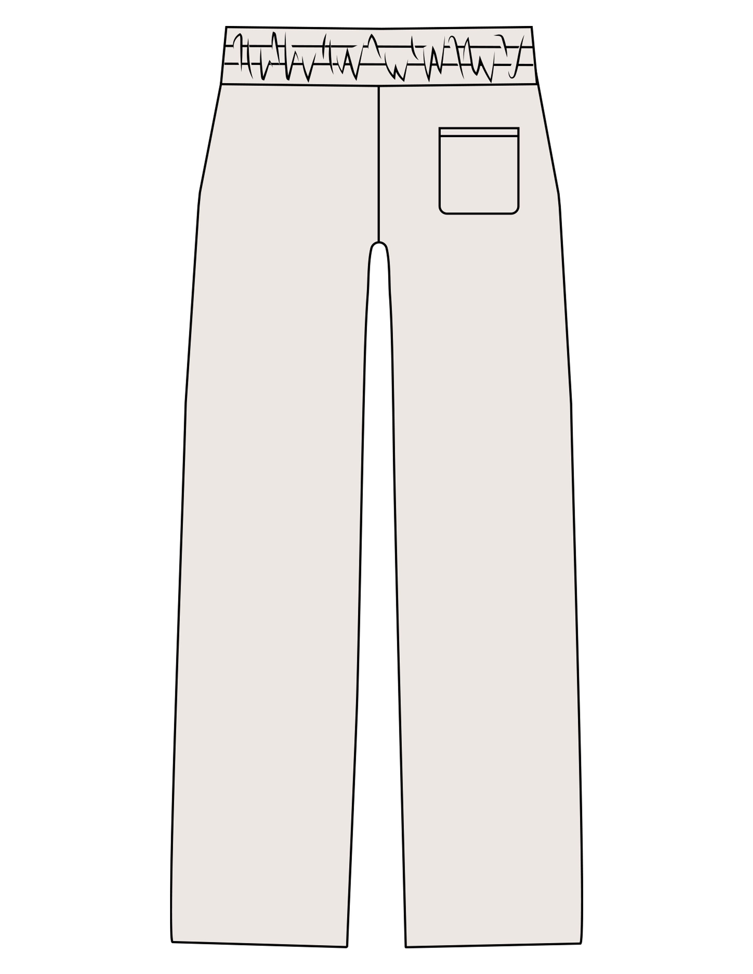 The Mens Straight Leg Sweatpants - Bone - KORLATES FITNESS - Left Leg "KORLATES" - Printed - Full Color