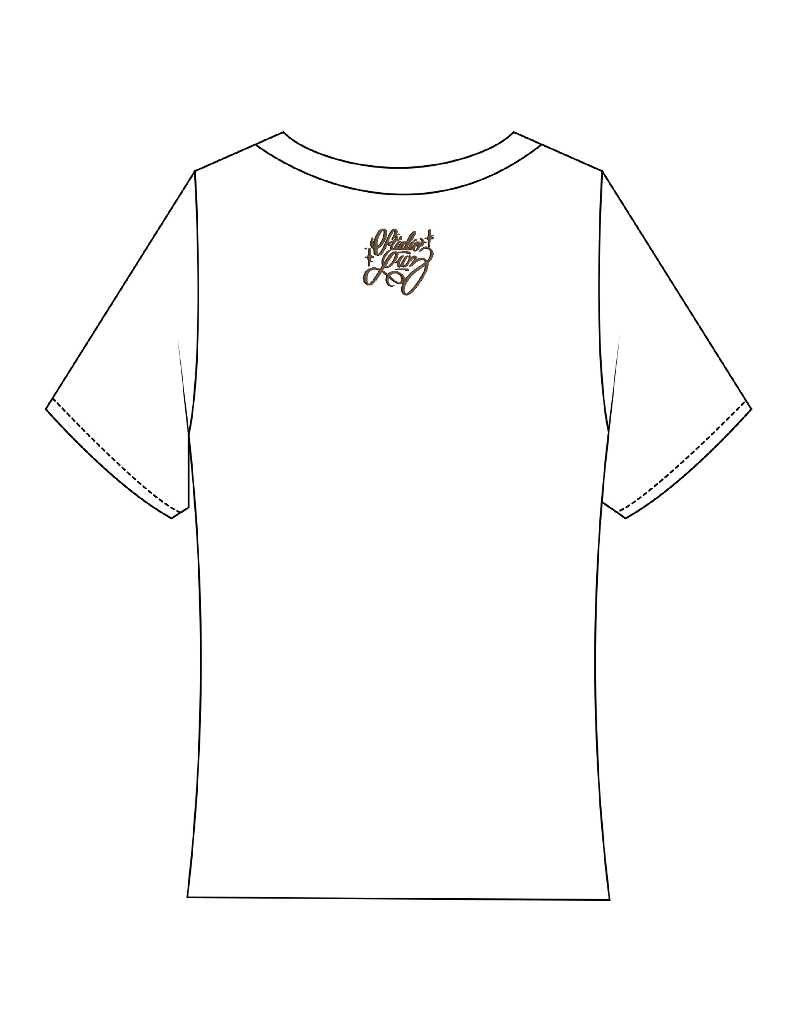 The Baby Tee - White - Studio Luz - Center Chest & Back Neckline - Printed - Full Color