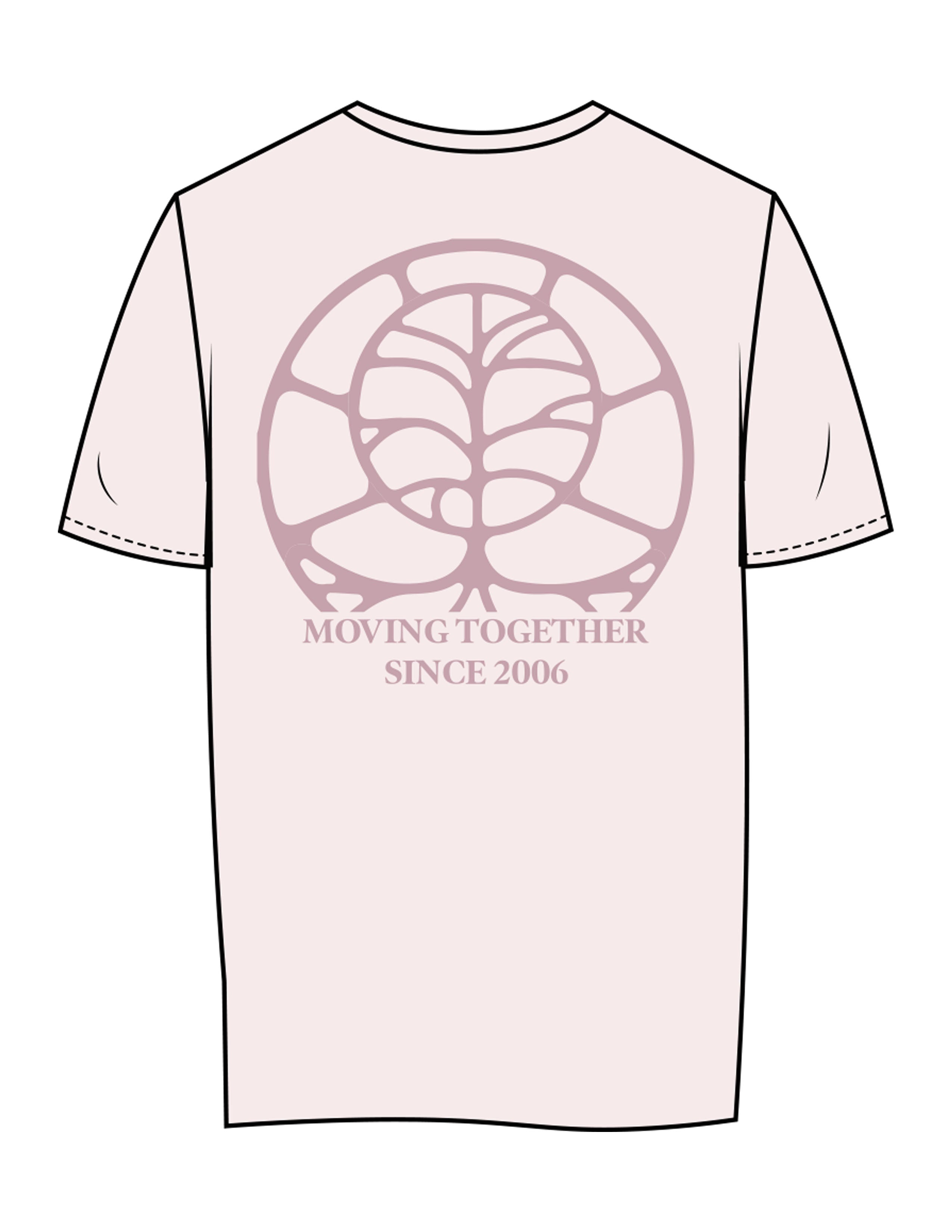 The Womens Tee - Pink - EVERCORE - Center Chest Stacked & Back Image Stacked - Printed - Mauve