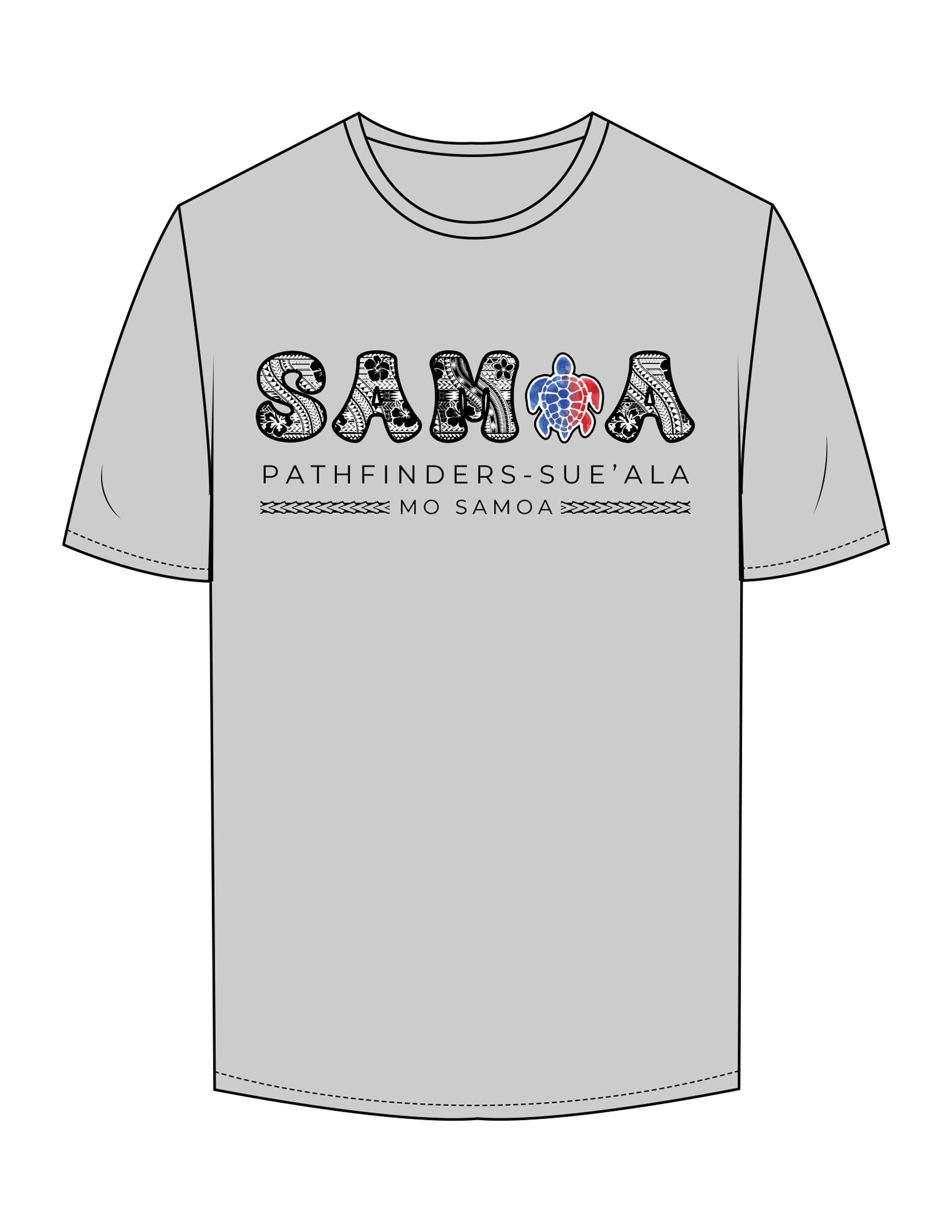 The Mens Tee - Heather - Kava Cup - Center Chest Stacked Black & White Text - Printed - Full Color