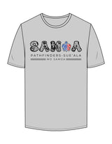 The Mens Tee - Heather - Kava Cup - Center Chest Stacked Black & White Text - Printed - Full Color