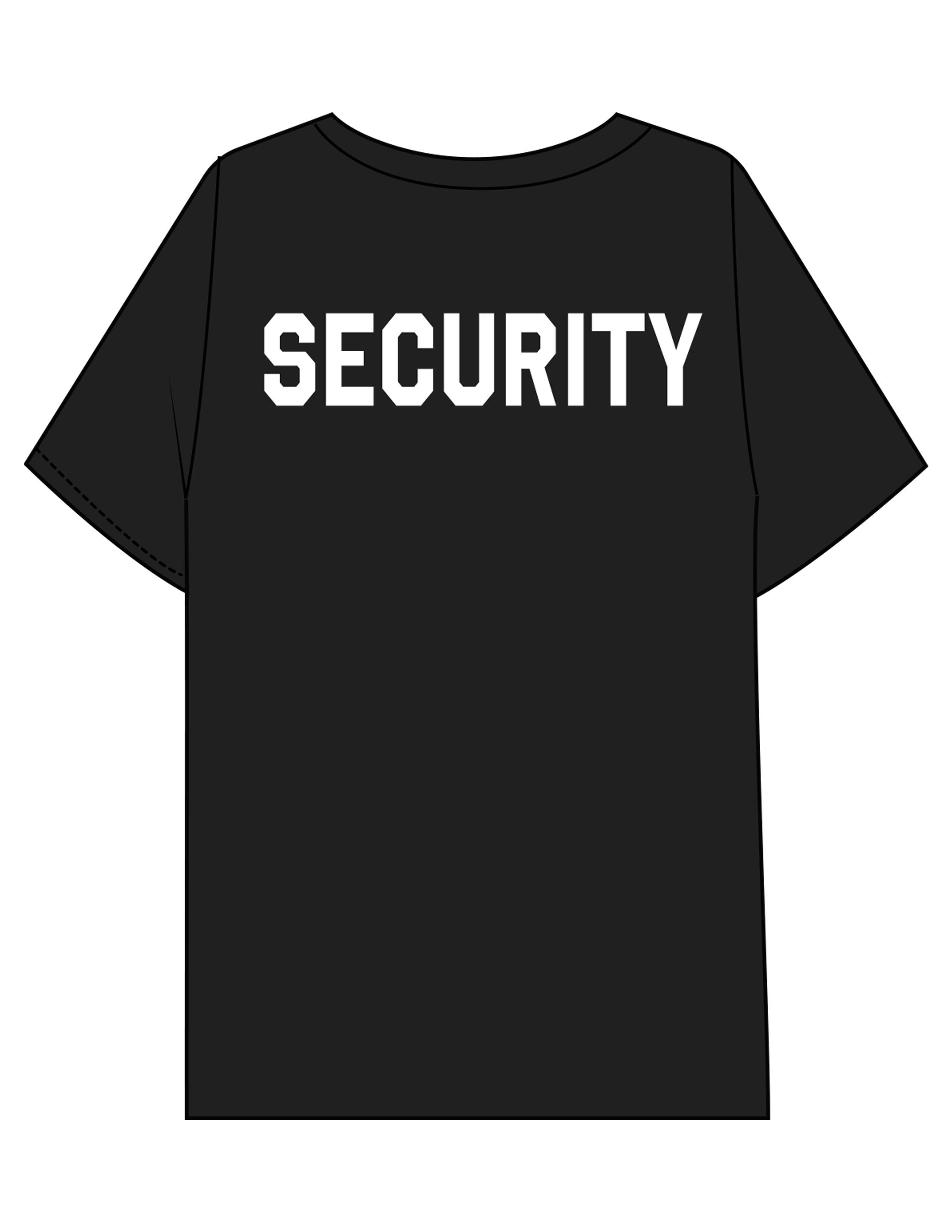 The Mens Boxy Tee - Black - Anthem Church - Left Chest Stacked & Center Back "SECURITY" - Printed - White