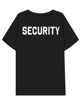 The Mens Boxy Tee - Black - Anthem Church - Left Chest Stacked & Center Back "SECURITY" - Printed - White