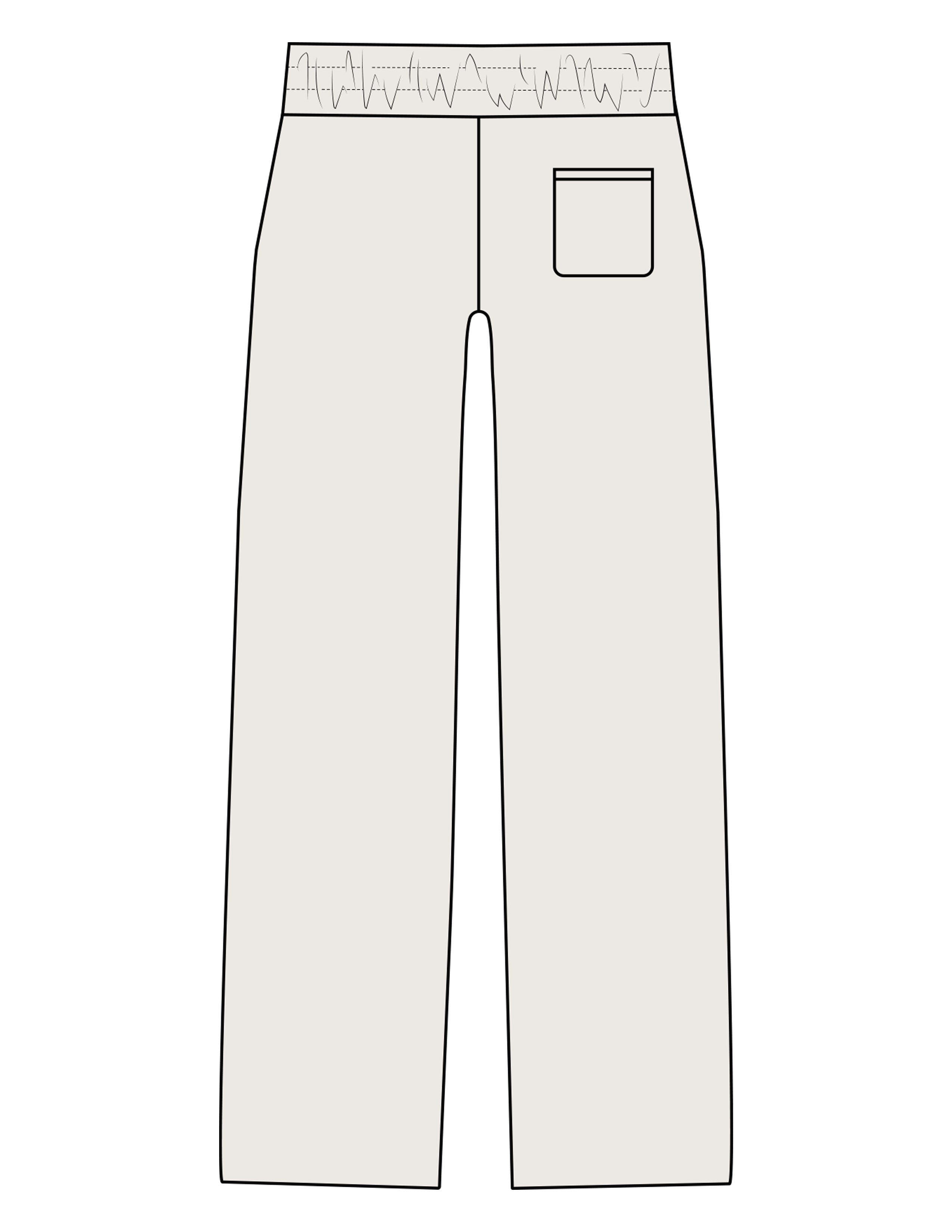 The Mens Straight Leg Sweatpants - Bone - Powerhouse Fitness - Left Leg - Printed - Navy