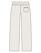 The Mens Straight Leg Sweatpants - Bone - Powerhouse Fitness - Left Leg - Printed - Navy