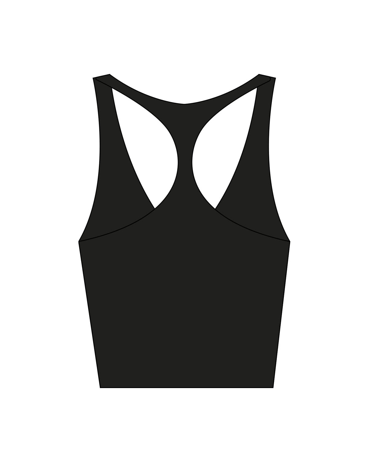 The Racer Tank - Black - Little Italy Barbery - Center Chest Stacked - Printed - White
