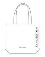 The Tote Bag - White - Core Reform - Front Bottom & Left Side - Printed - Black