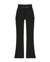 The Crossover Flare Legging - Black - HiLo - Back Waist - Printed - White