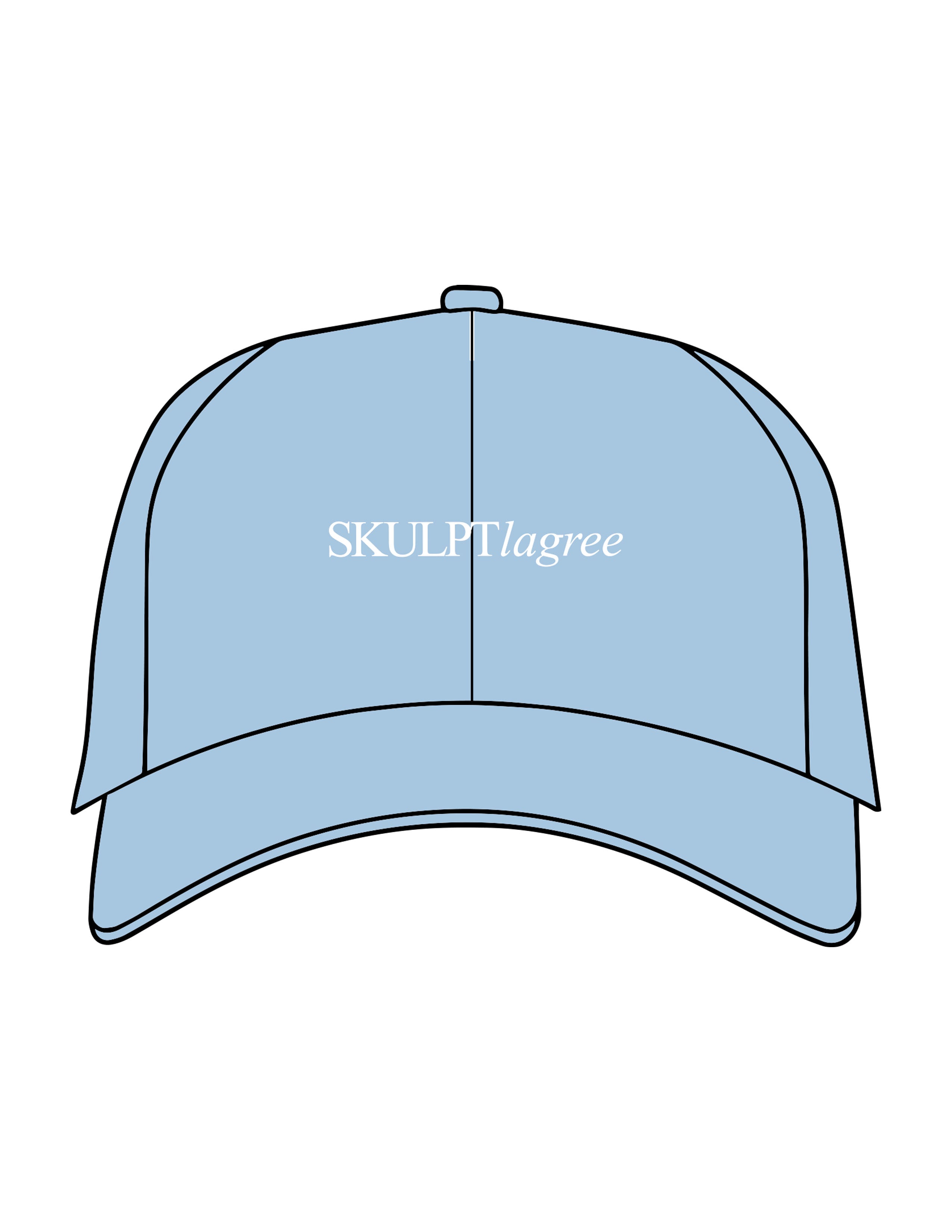 The Dad Hat - Sky - Skulpt Lagree - Center Crown - EMB - White