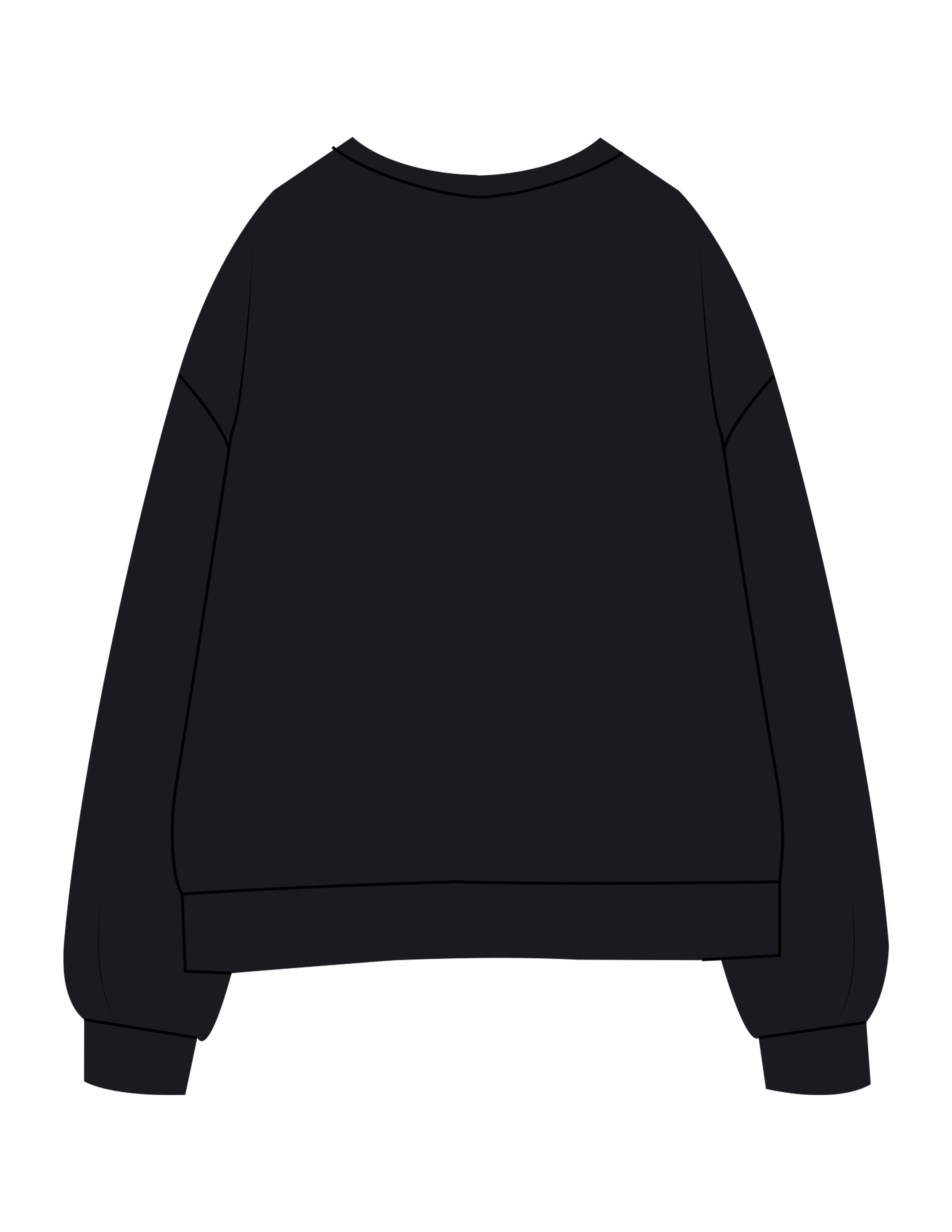 The Mens Classic Crewneck - Navy - Solos Pilates - Center Chest Stacked - Printed - White
