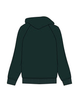 The Mens Heavyweight Hoodie - Pine Green - ZENERGY CYCLING - Center Chest Stacked - Embroidered - Tone on Tone