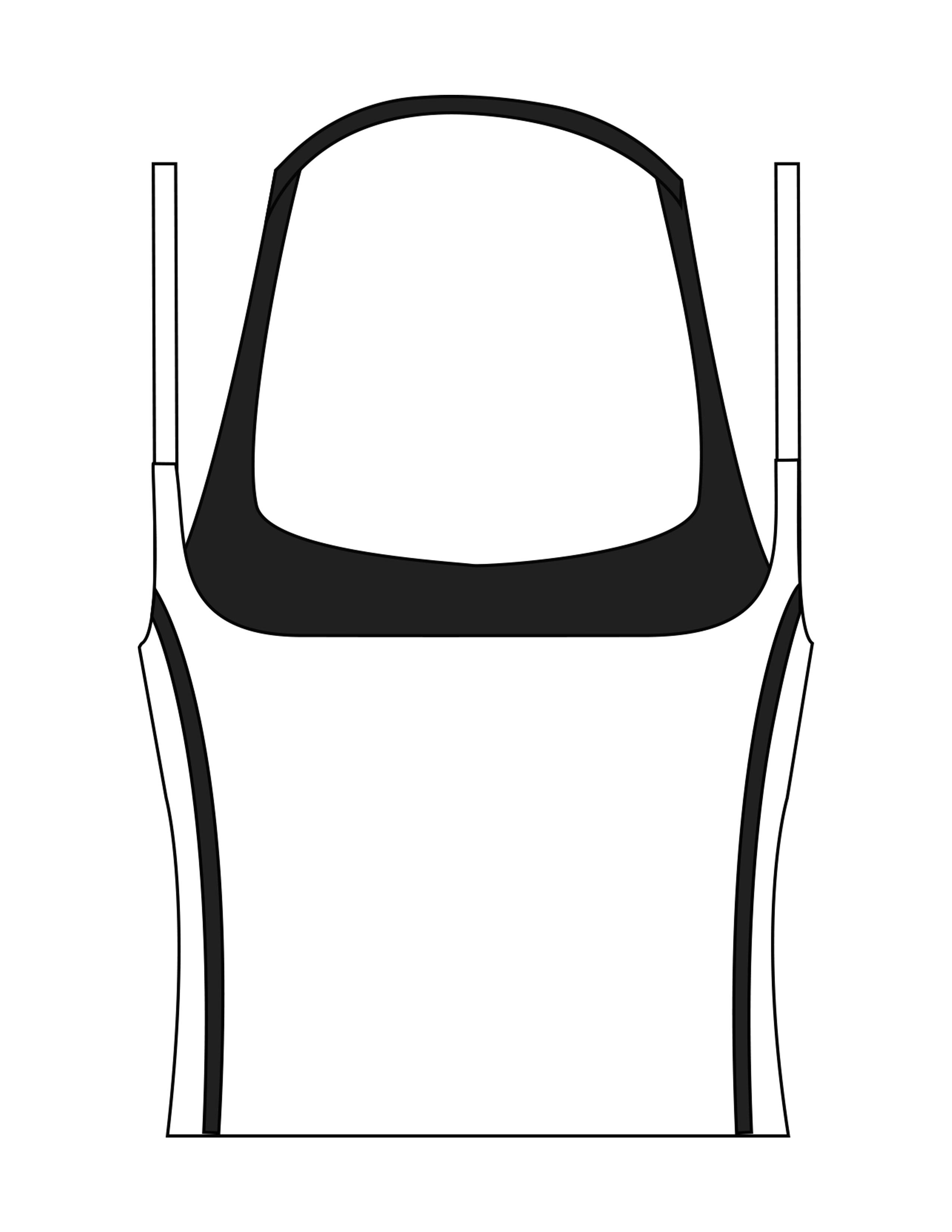 The Piped Tank - White - Karve Lagree Fit - Center Chest - Printed - Black